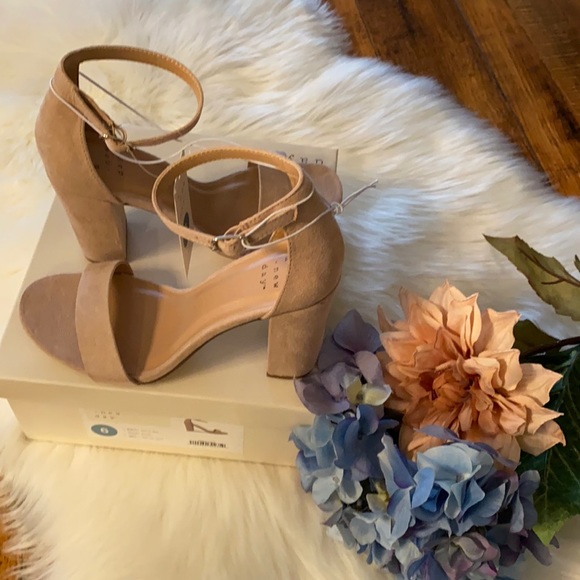 a new day Shoes Firm Price New Blush Strappy Sandal Heels Poshmark